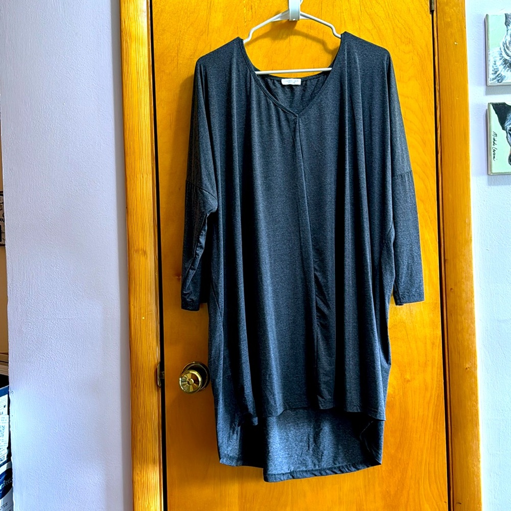 Chic Soul Boutique Plus Size Women’s Gray Tunic in XL